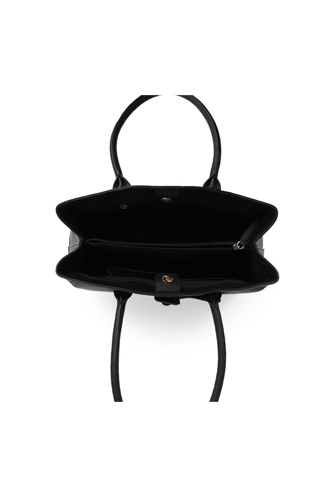 Jones Bootmaker Jones Bootmaker Women's Vinetta Leather Shoulder Bag in Black - 4
