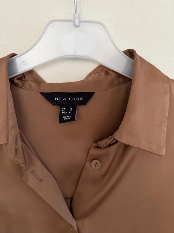New Look Silk caramel shirt