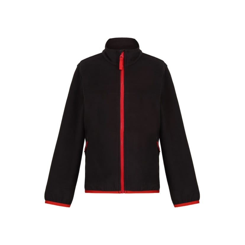 Regjun Regjun Men's Microfleece Full Zip Fleece Jacket in Black - 1