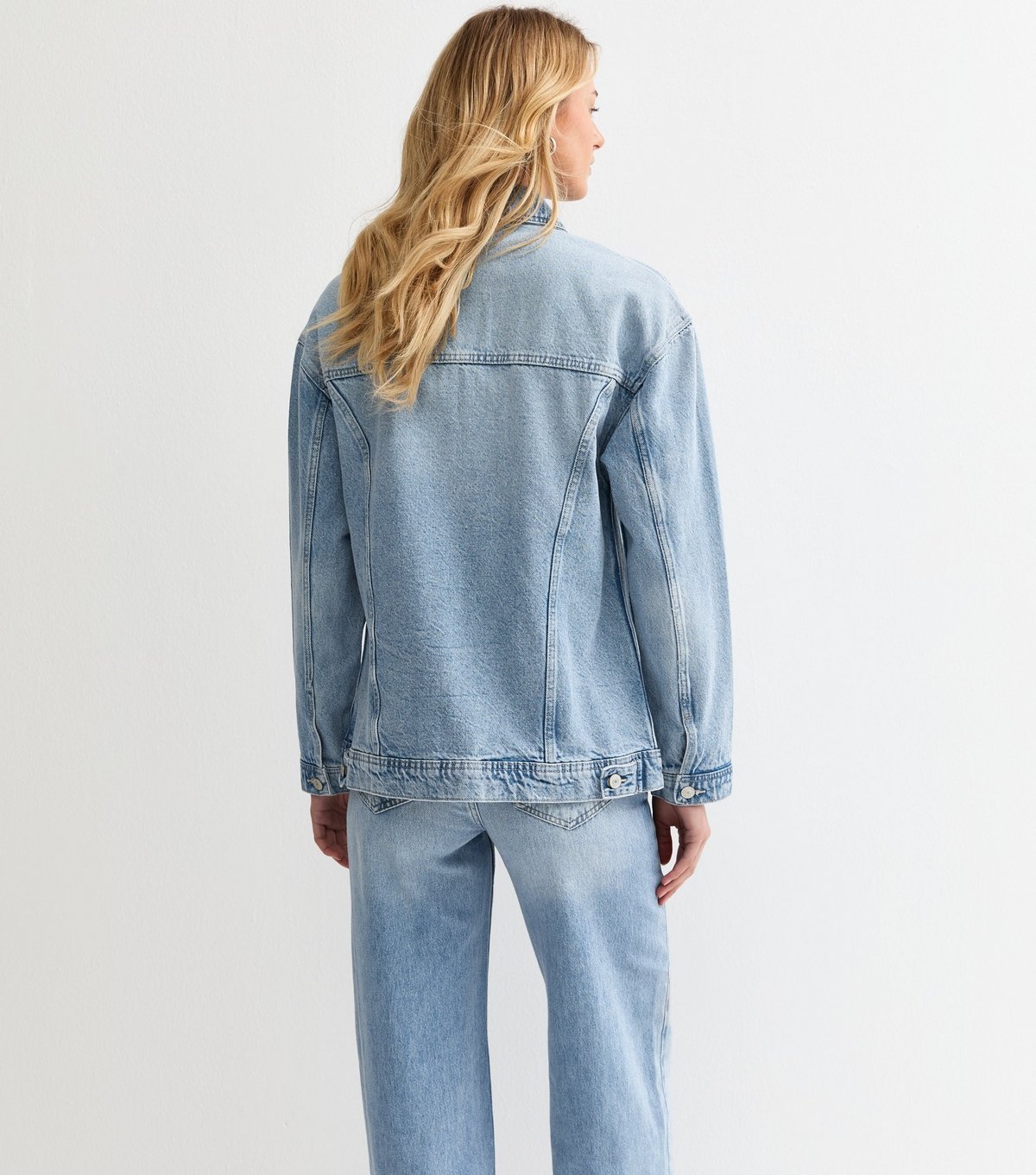 New Look Women's Tall Light Blue Oversized Denim Jacket New Look - 4
