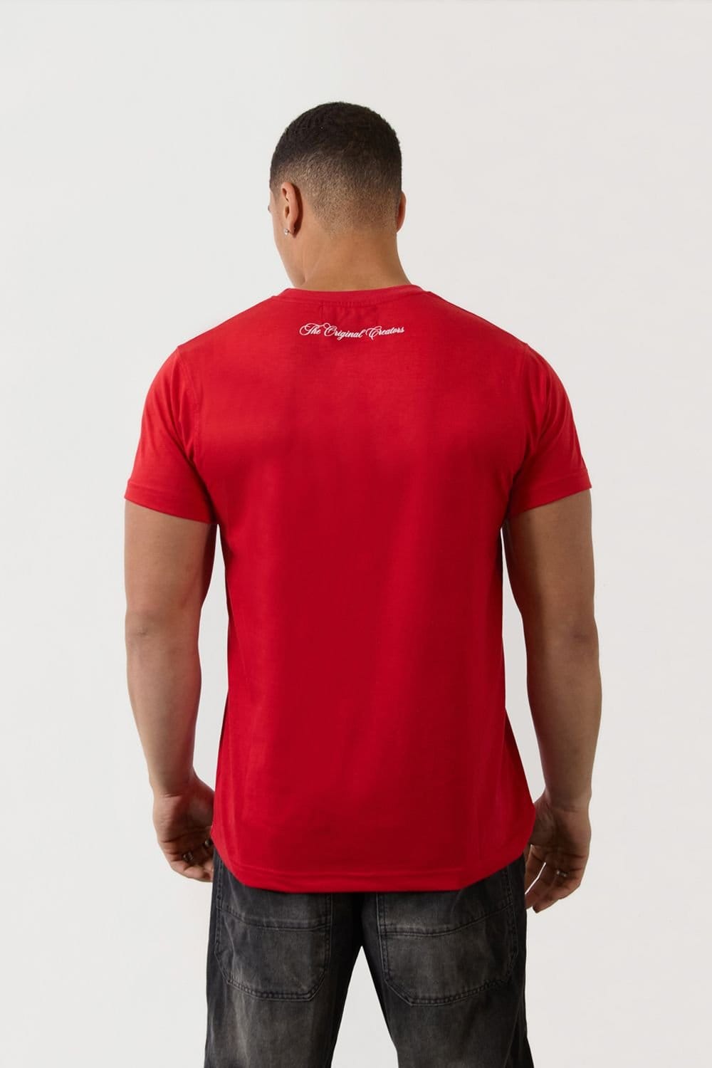 LONDON ATTITUDE LONDON ATTITUDE Men's Red Regular Fit T-Shirt with Ornate “A" Graphic - 4
