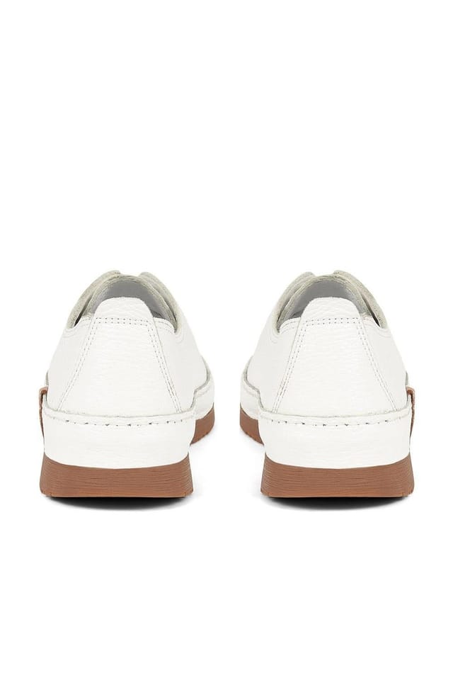 Jones Bootmaker Jones Bootmaker Women's Amarilla Lace-Up Trainers in White - 3