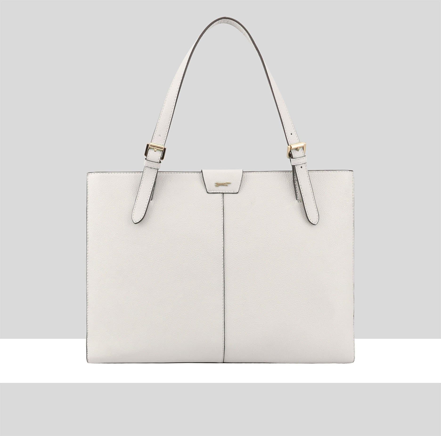 Paul Costelloe Paul Costelloe Off-White Leather Shoulder Bag