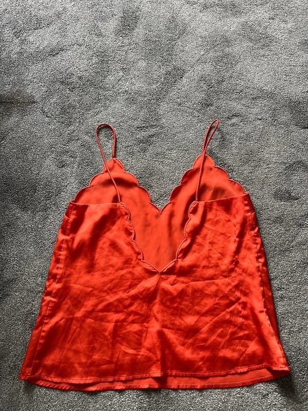Silk Orange Silk Top