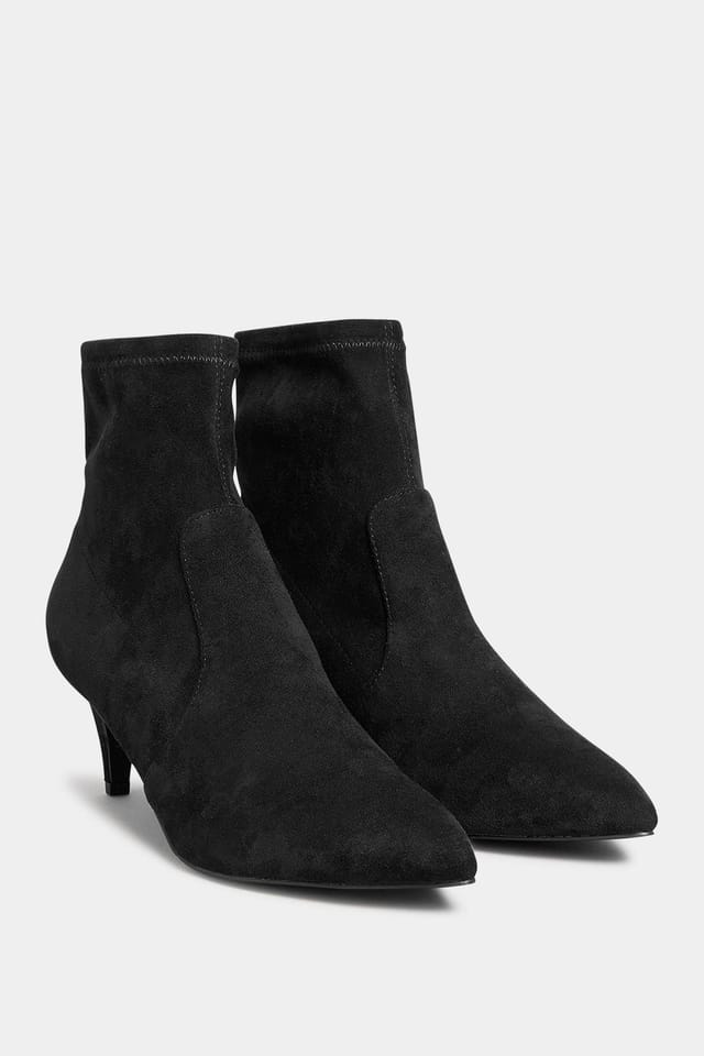 Long Tall Sally Long Tall Sally Women's Kitten Heel Boots in Black - 2