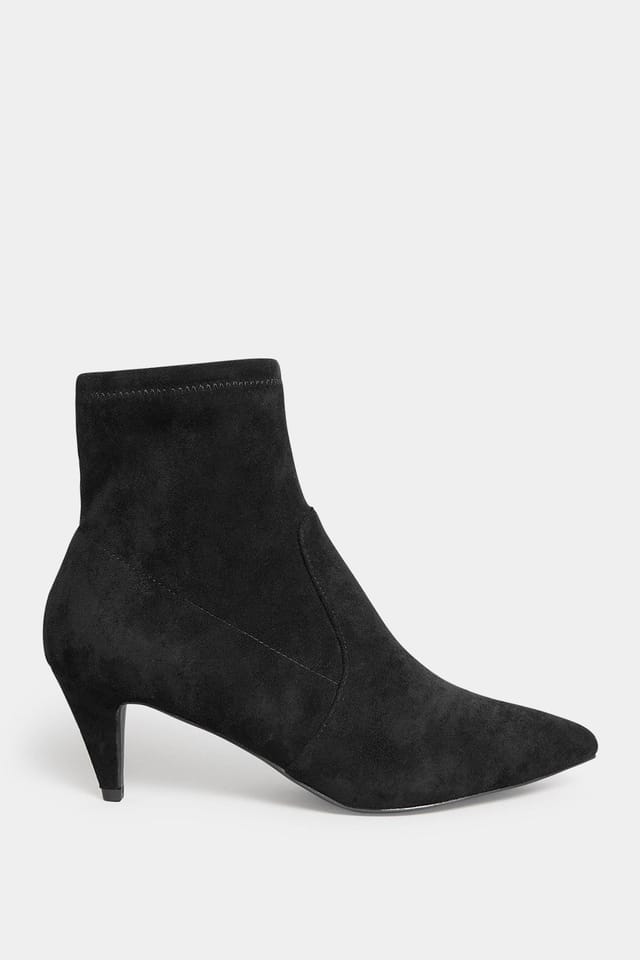 Long Tall Sally Long Tall Sally Women's Kitten Heel Boots in Black - 3