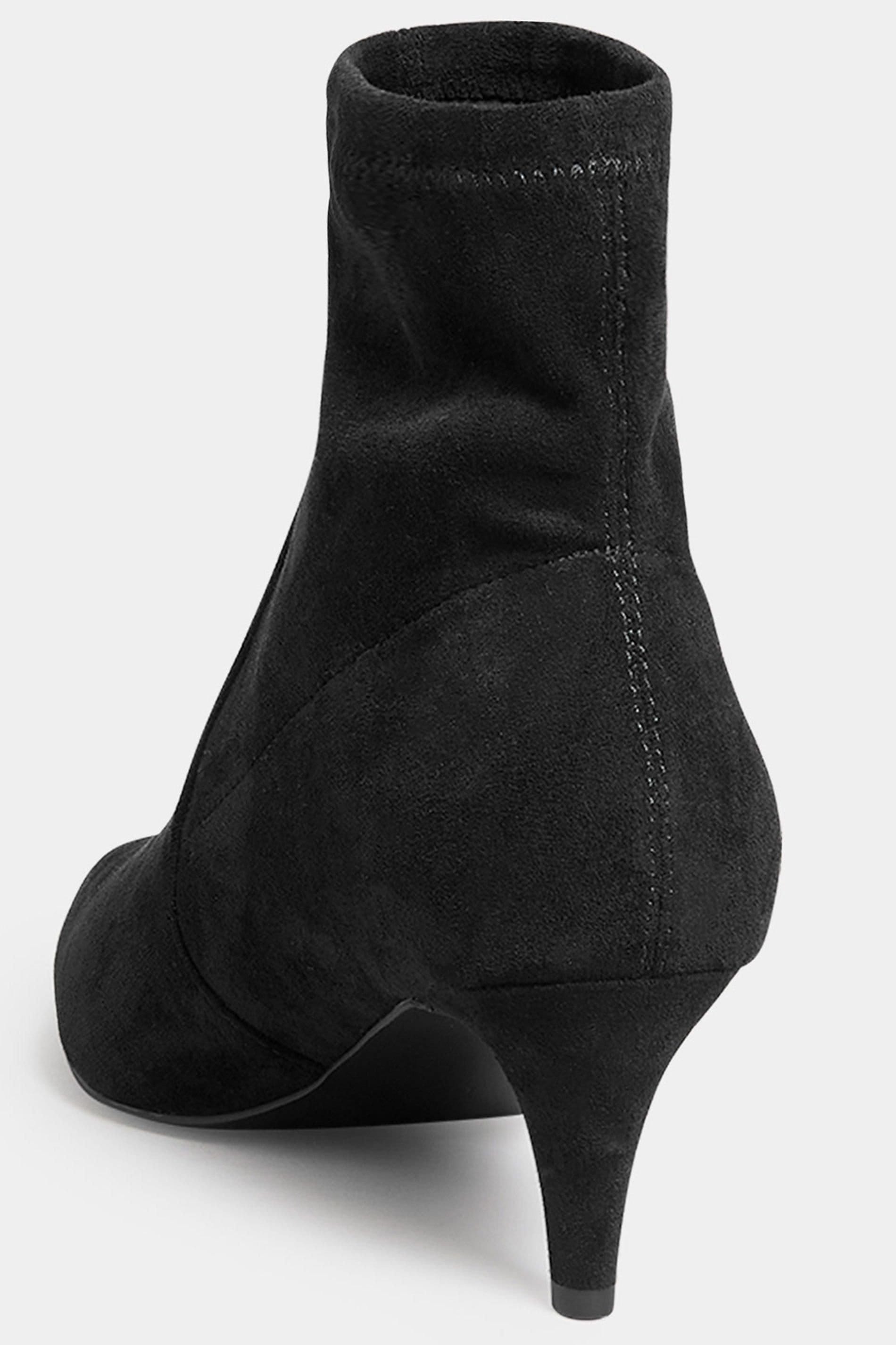 Long Tall Sally Long Tall Sally Women's Kitten Heel Boots in Black - 4