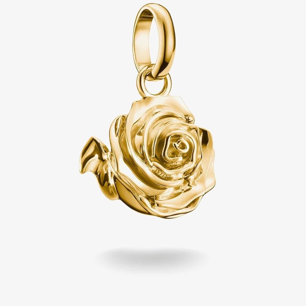 Thomas Sabo THOMAS SABO Women's Charm Club Connect Gold Plated Rose Blossom Charm CC1263-413-39