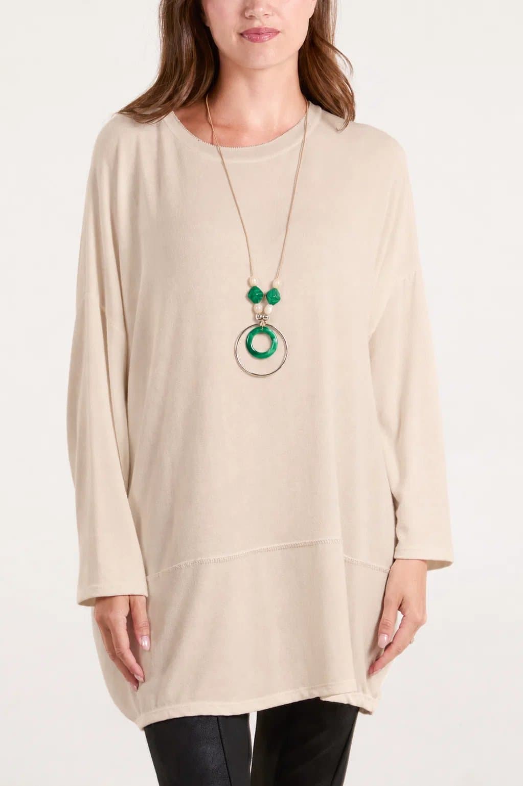 Blue Vanilla Cut And Sew Knit Tunic Top