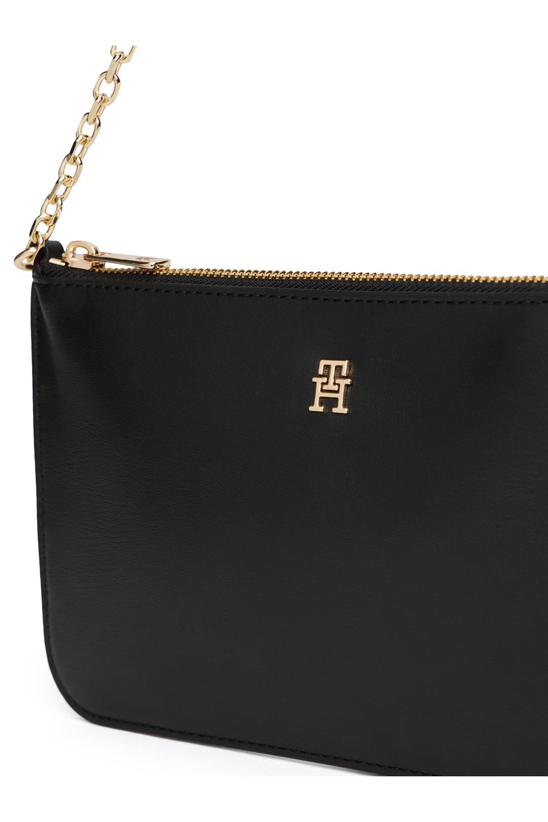 Tommy Hilfiger Tommy Hilfiger Women's TH Icon Chain Shoulder Pouch in Black - 3