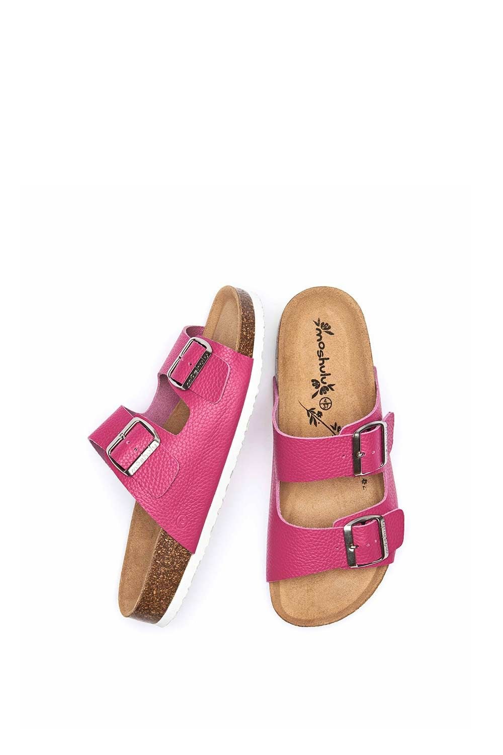 Moshulu Moshulu Women's 'Bavaria Bright' Colourful Cork Footbed Sandals in Fuchsia - 2