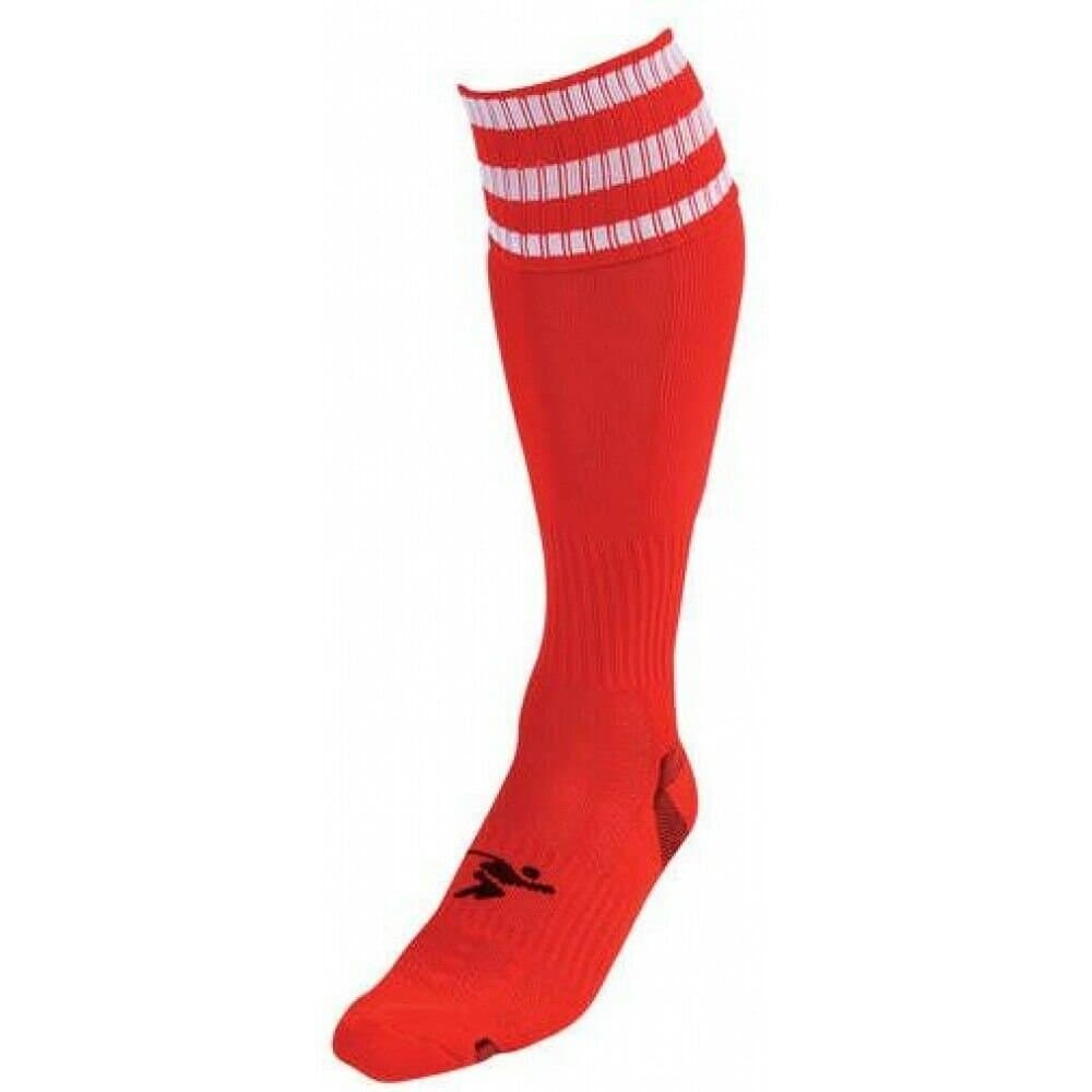 Precision Precision Men's 3 Stripe Pro Football Socks in Red