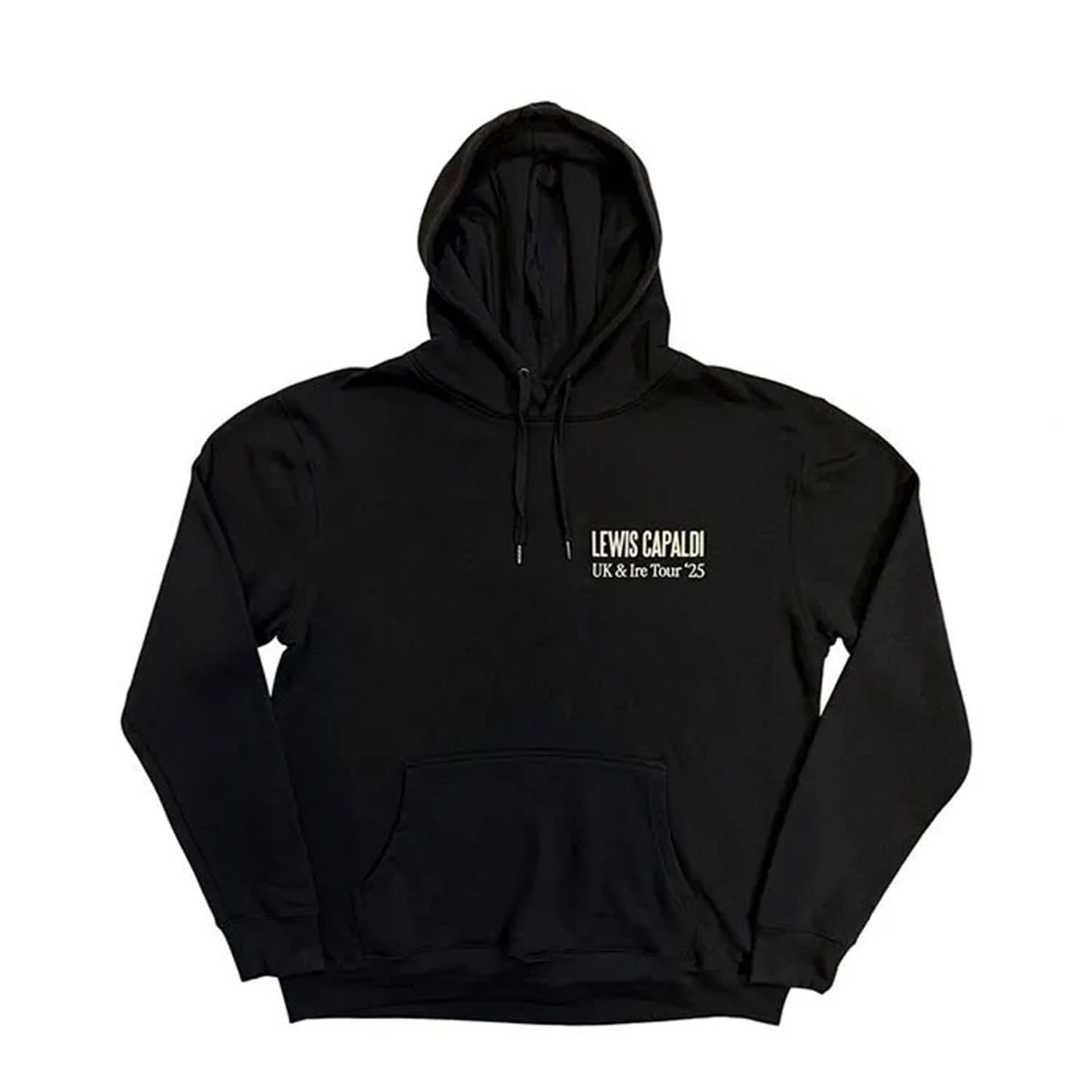 Lewis Capaldi Lewis Capaldi Black Cotton Pull Over Hoodie