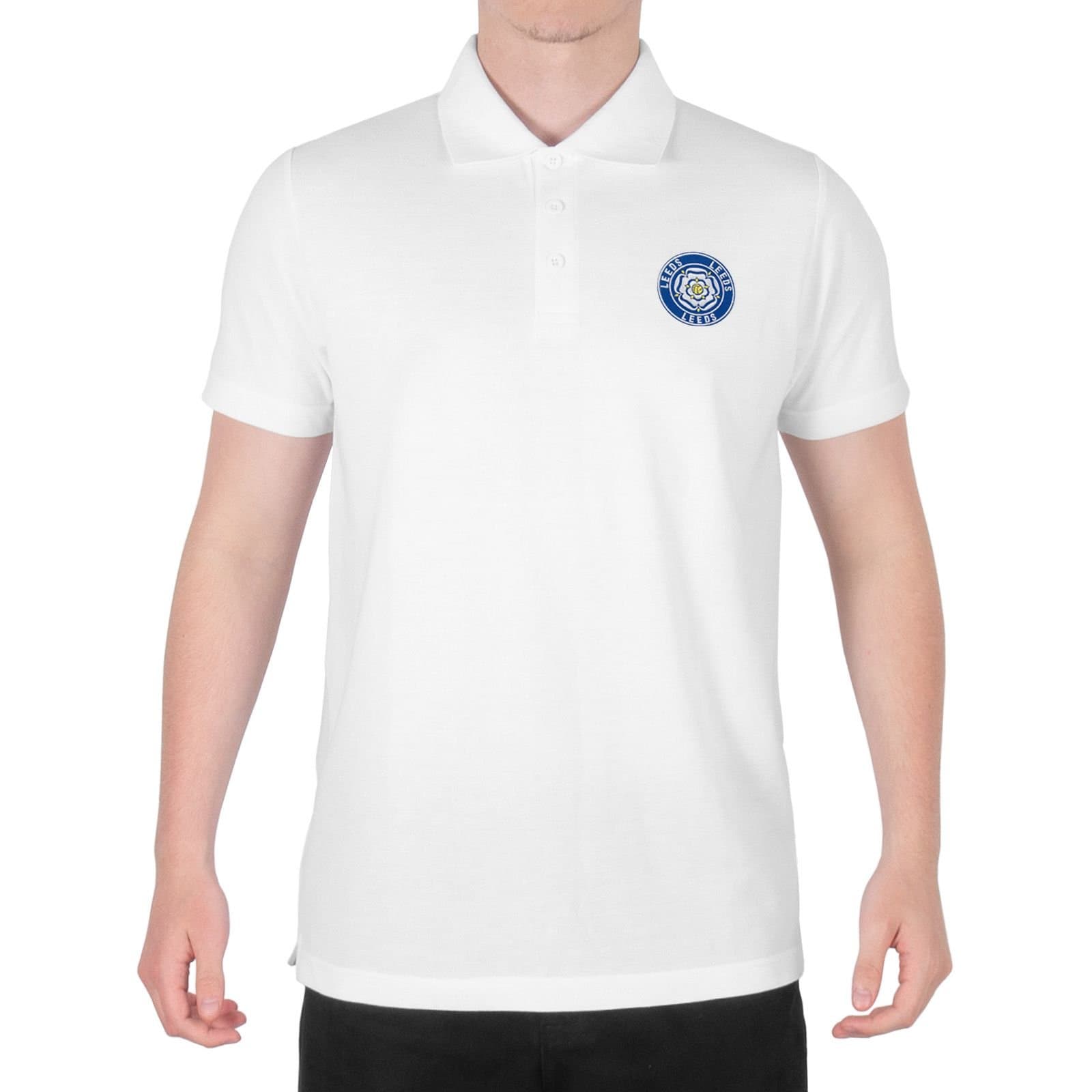 fan originals fan originals Men's Adults Leeds Retro Polo Shirt in White