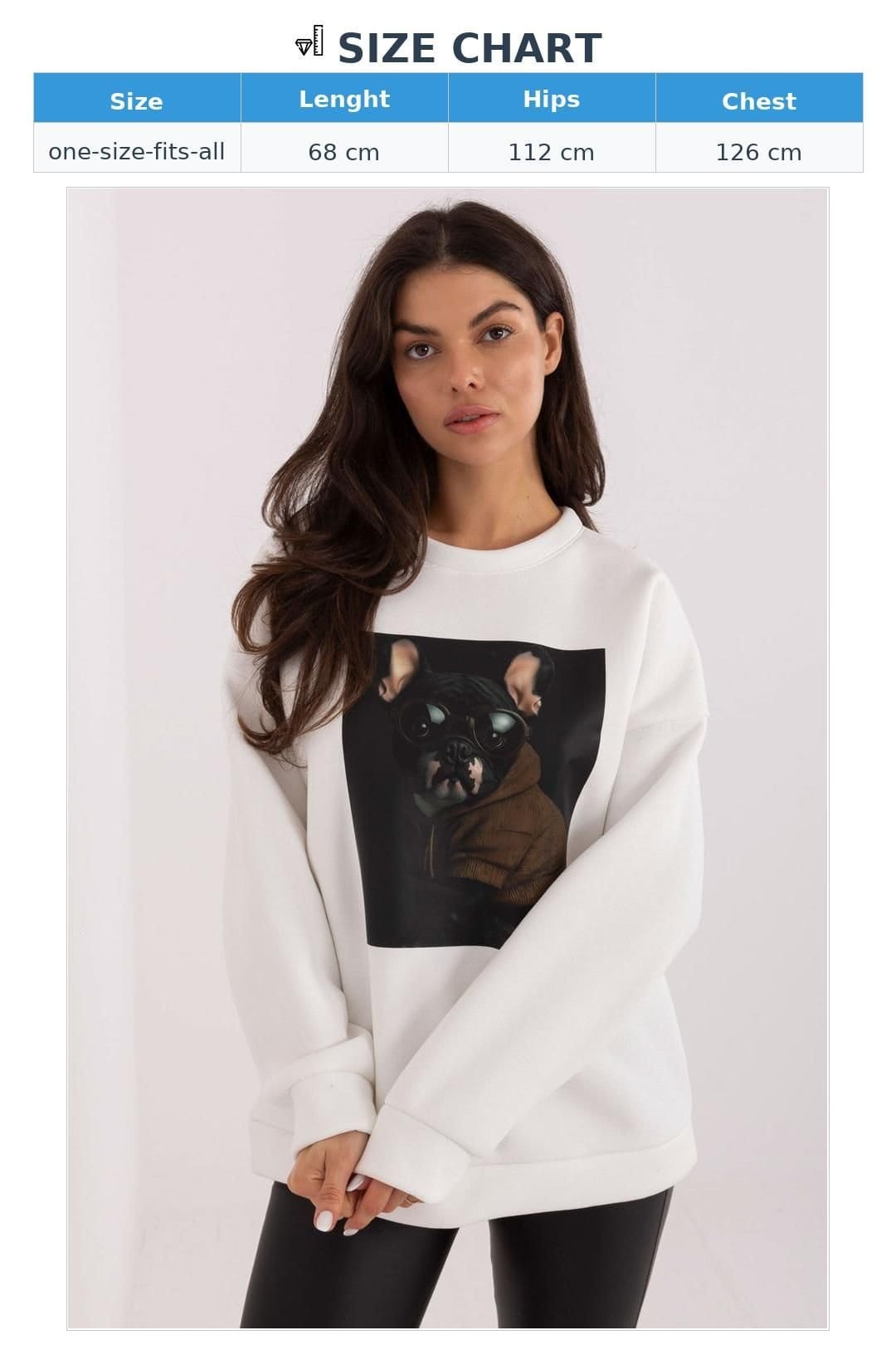 Love Lace Love Lace Women's Print Round Neck Sweatshirt in White - 4