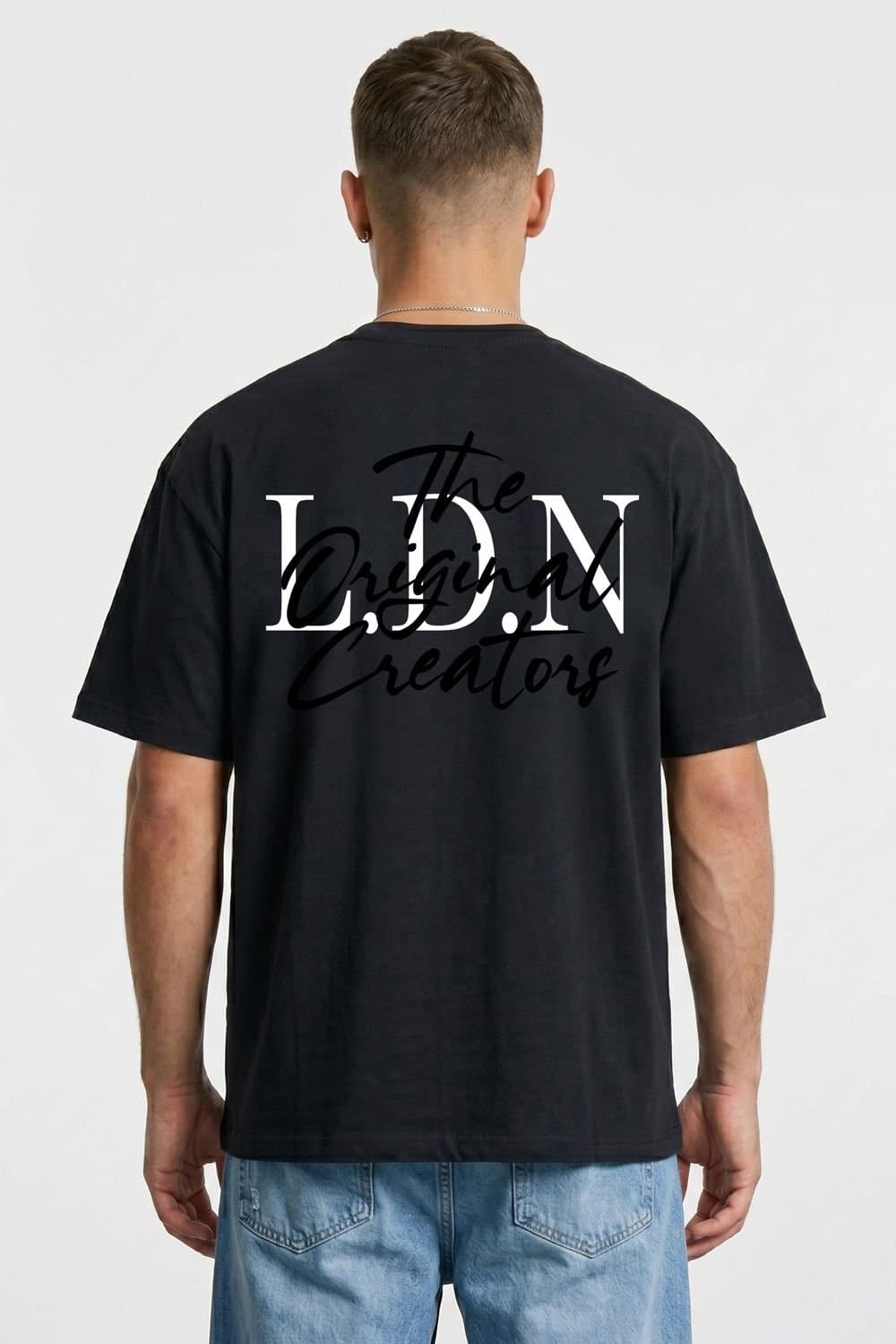 LONDON ATTITUDE LONDON ATTITUDE Men's Original Creators Oversized Heavyweight Streetwear Graphic T-Shirt in Black