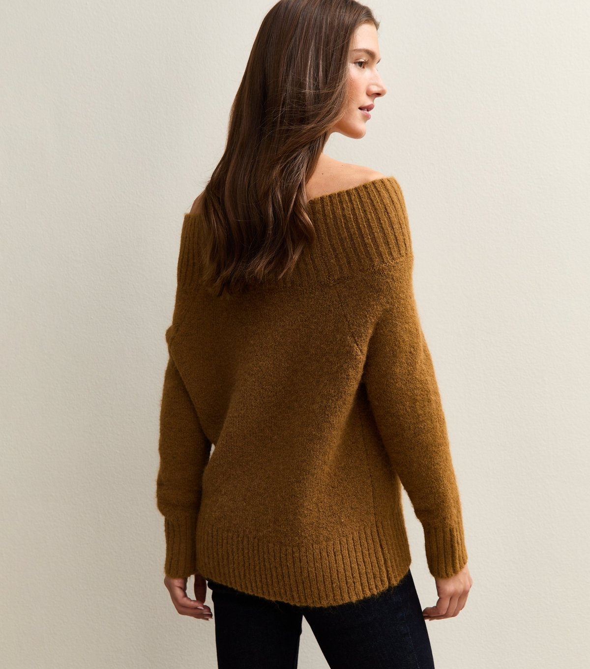 New Look Women's Tan Off The Shoulder Jumper New Look - 4