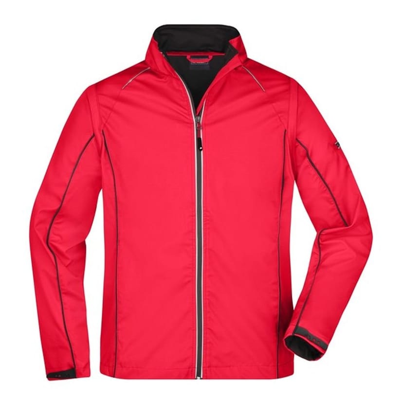 James and Nicholson James and Nicholson Men's Zip-Off Soft Shell Jacket in Red - 1