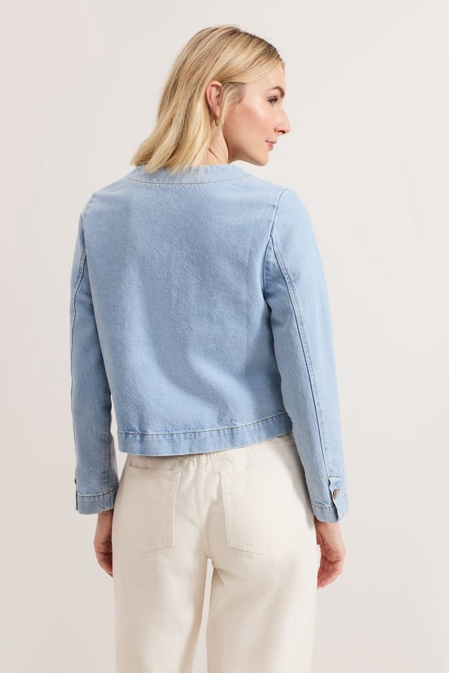 Phase Eight Phase Eight Women's Ripley Cropped Denim Jacket in Light Blue - 3