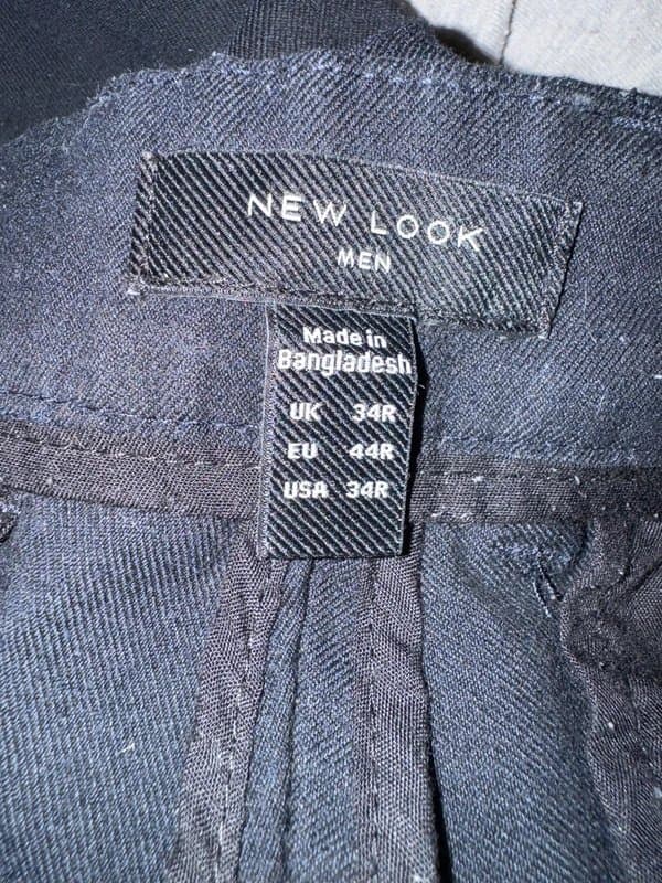 New Look Men’s New Look Black Tailored Suit Trousers - 34R