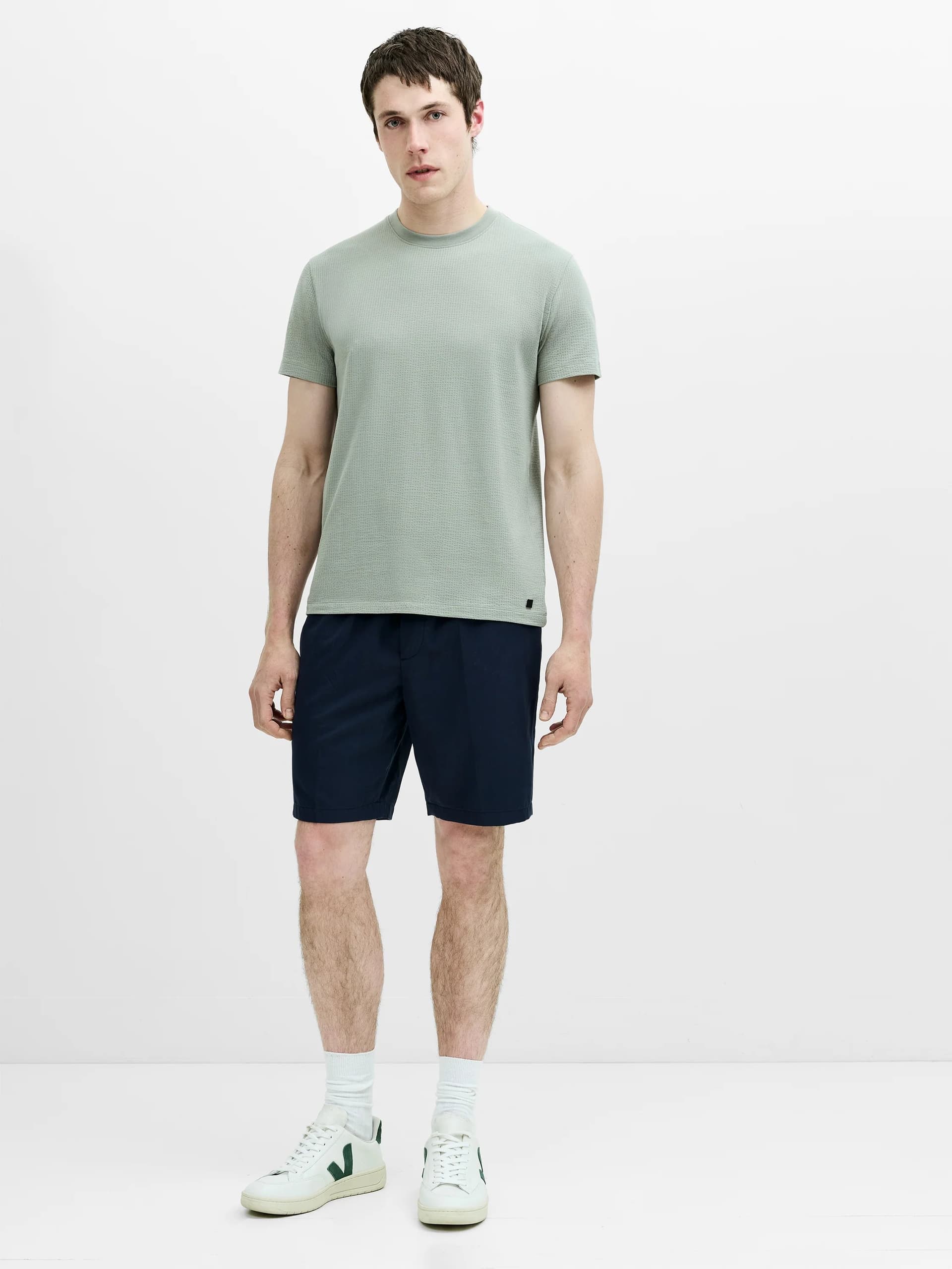 French Connection Comfort Elasticated Waist Shorts Navy Blue
