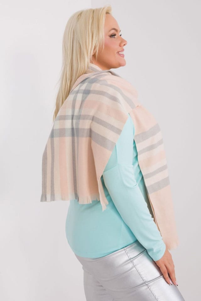 Love Lace Love Lace Women's Long Colorful Plaid Polyester Scarf for Fall Winter Wrap in Pink - 2
