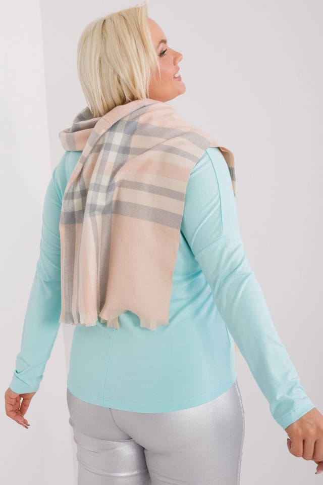 Love Lace Love Lace Women's Long Colorful Plaid Polyester Scarf for Fall Winter Wrap in Pink - 3