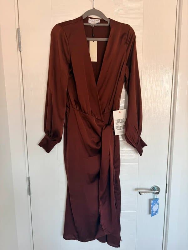 Never Fully Dressed Never fully dressed silk coco wrap dress