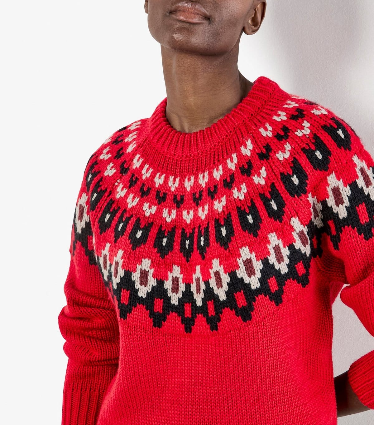 Apricot Women's Red Fairisle Crew Neck Jumper Apricot New Look - 4