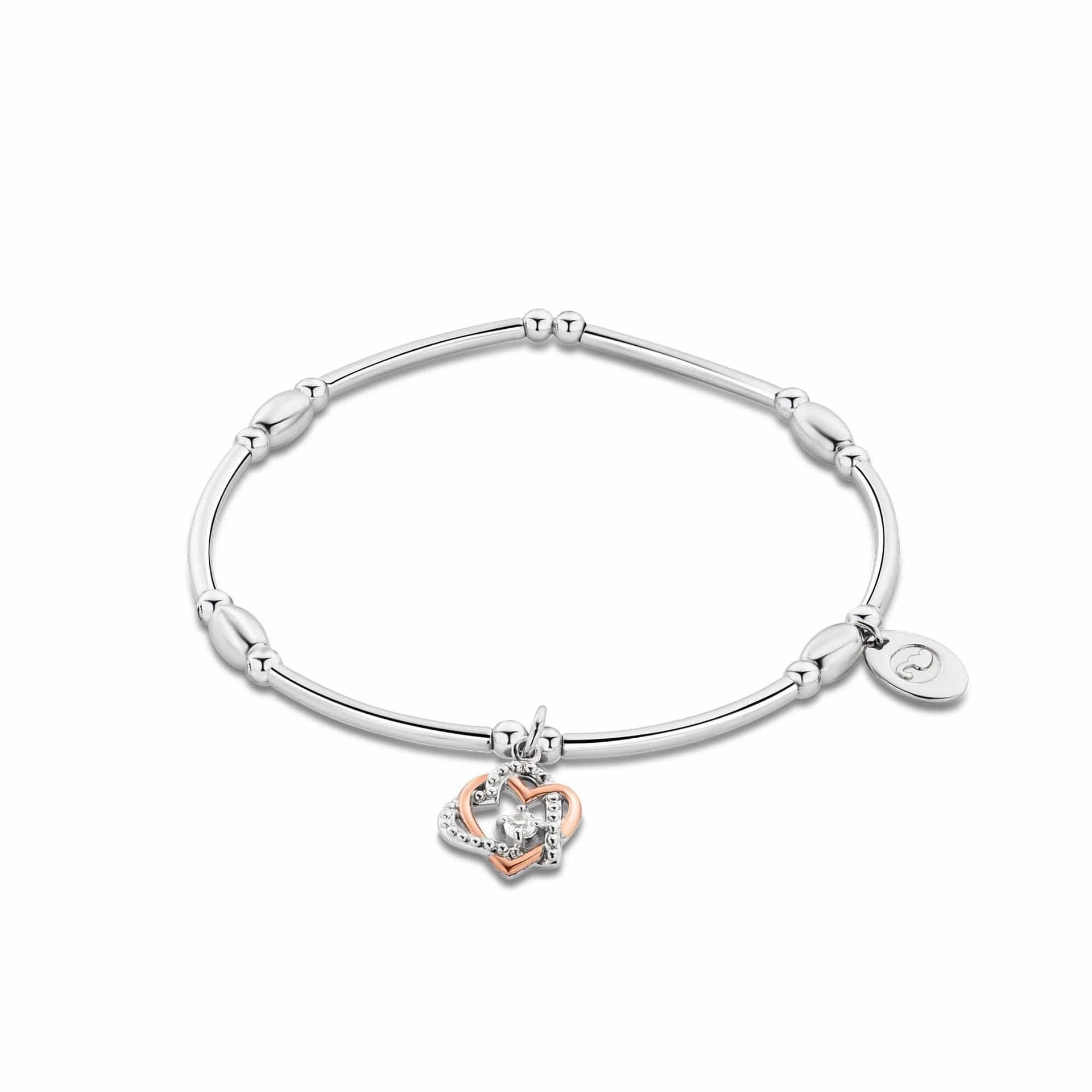 Clogau Clogau Women's Forever Yours Sterling Silver Heart Affinity Bracelet with Topaz in Metallics