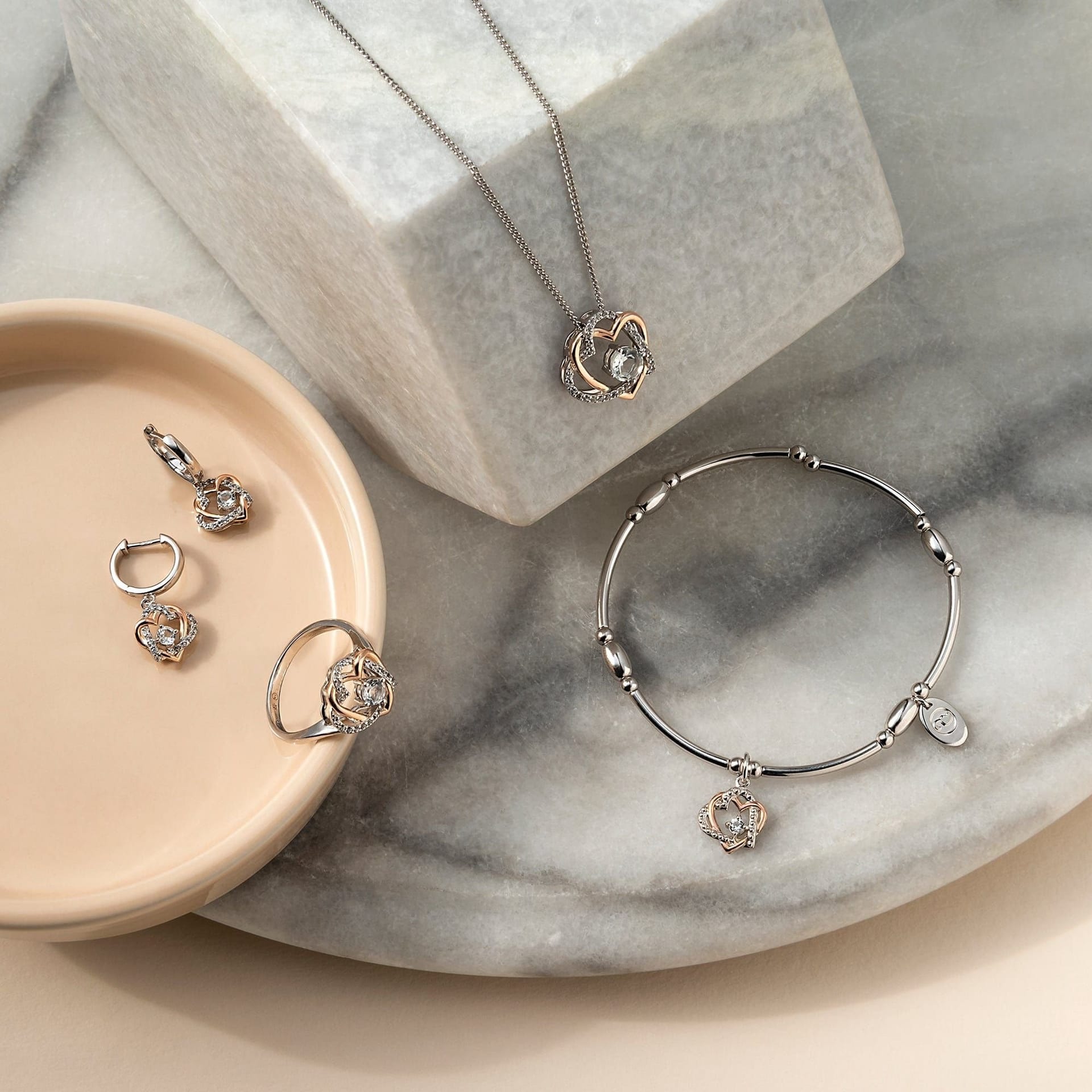 Clogau Clogau Women's Forever Yours Sterling Silver Heart Affinity Bracelet with Topaz in Metallics - 4