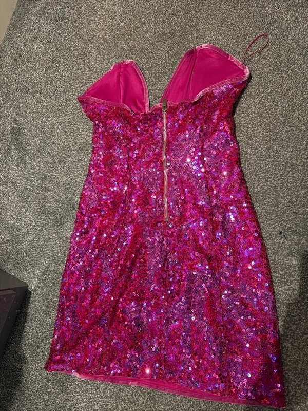 Bershka Bershka Pink Sequin Mini Dress – Size 12 – Party / Occasion