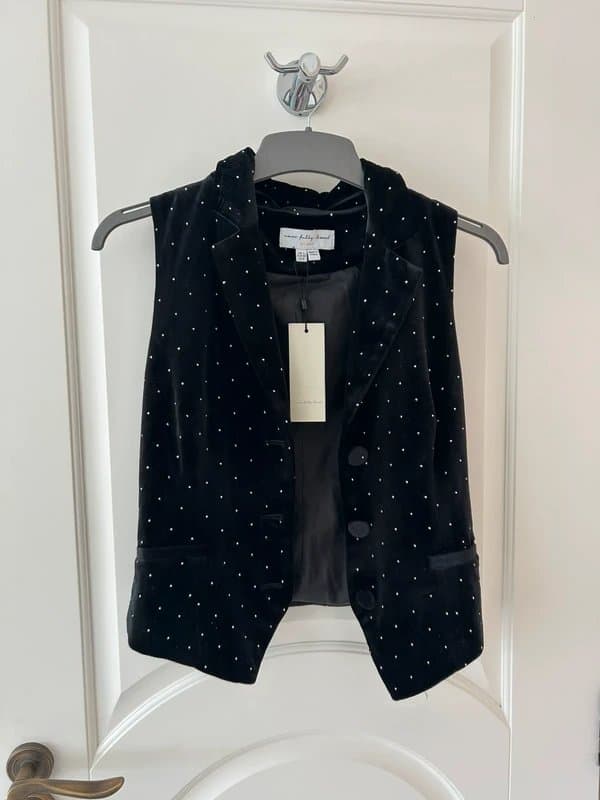 Never Fully Dressed Black Velvet Studded Waistcoat (Never Fully Dressed - NFD)