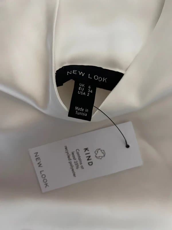 New Look White silk lace cami