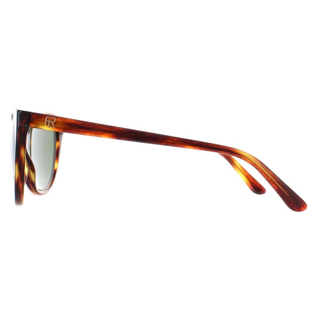 Ralph Lauren Ralph Lauren Women's Cat Eye Shiny Striped Havana Bottle Green RL8186 in Brown - 3