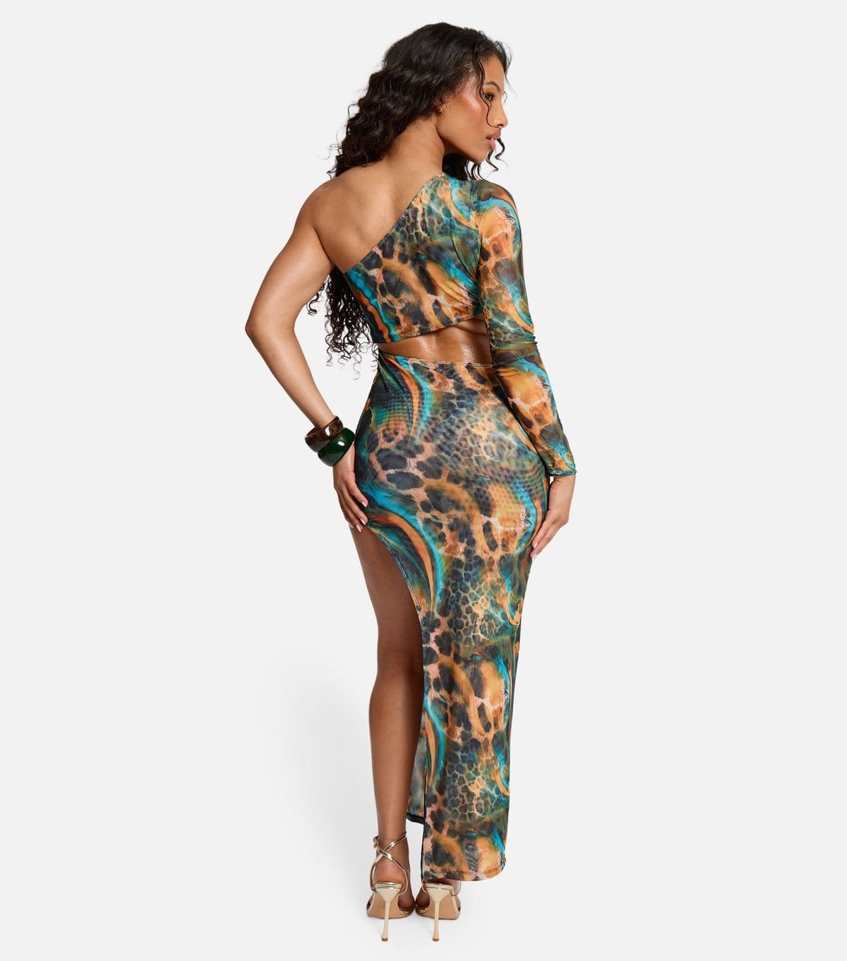 Public Desire Women's Multicolour Asymmetric Cut Out Maxi Dres Public Desire New Look - 4