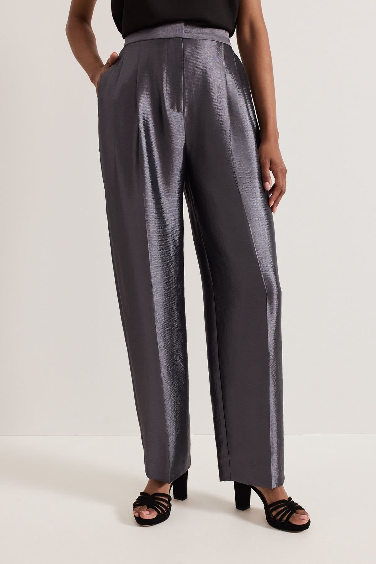 Phase Eight Phase Eight Dark Grey Faux Leather Suit Trousers