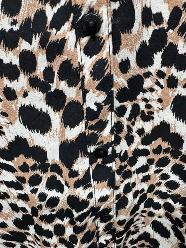 Matalan Ladies Leopard Print Button Through Shirt Blouse UK 8 New