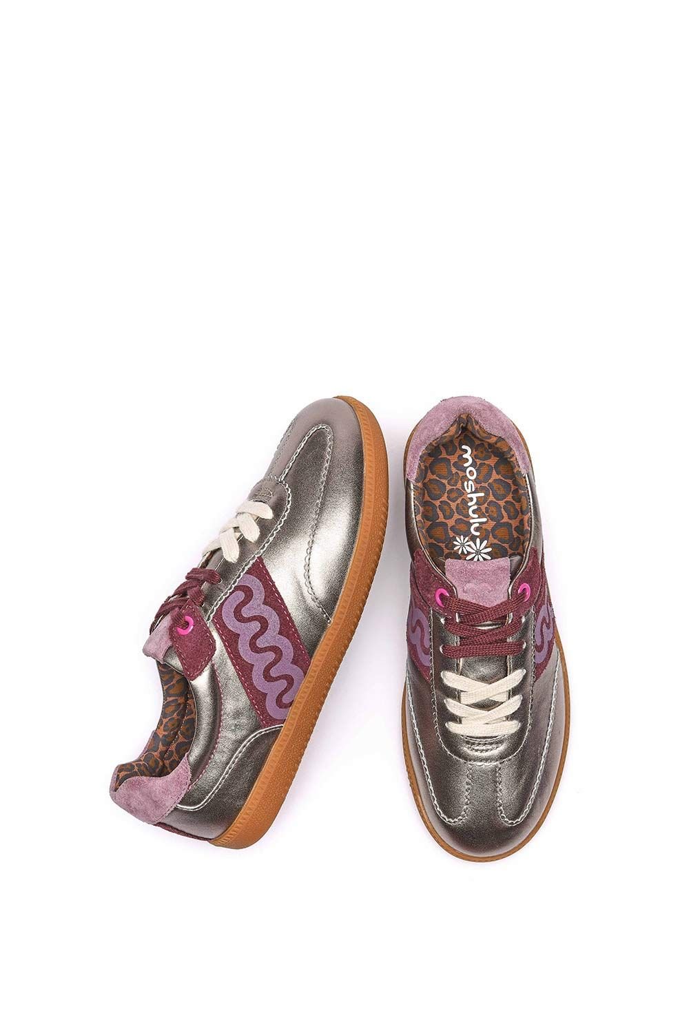 Moshulu Moshulu Women's 'Margot' Sporty Lace Up Trainers in Metallics - 2