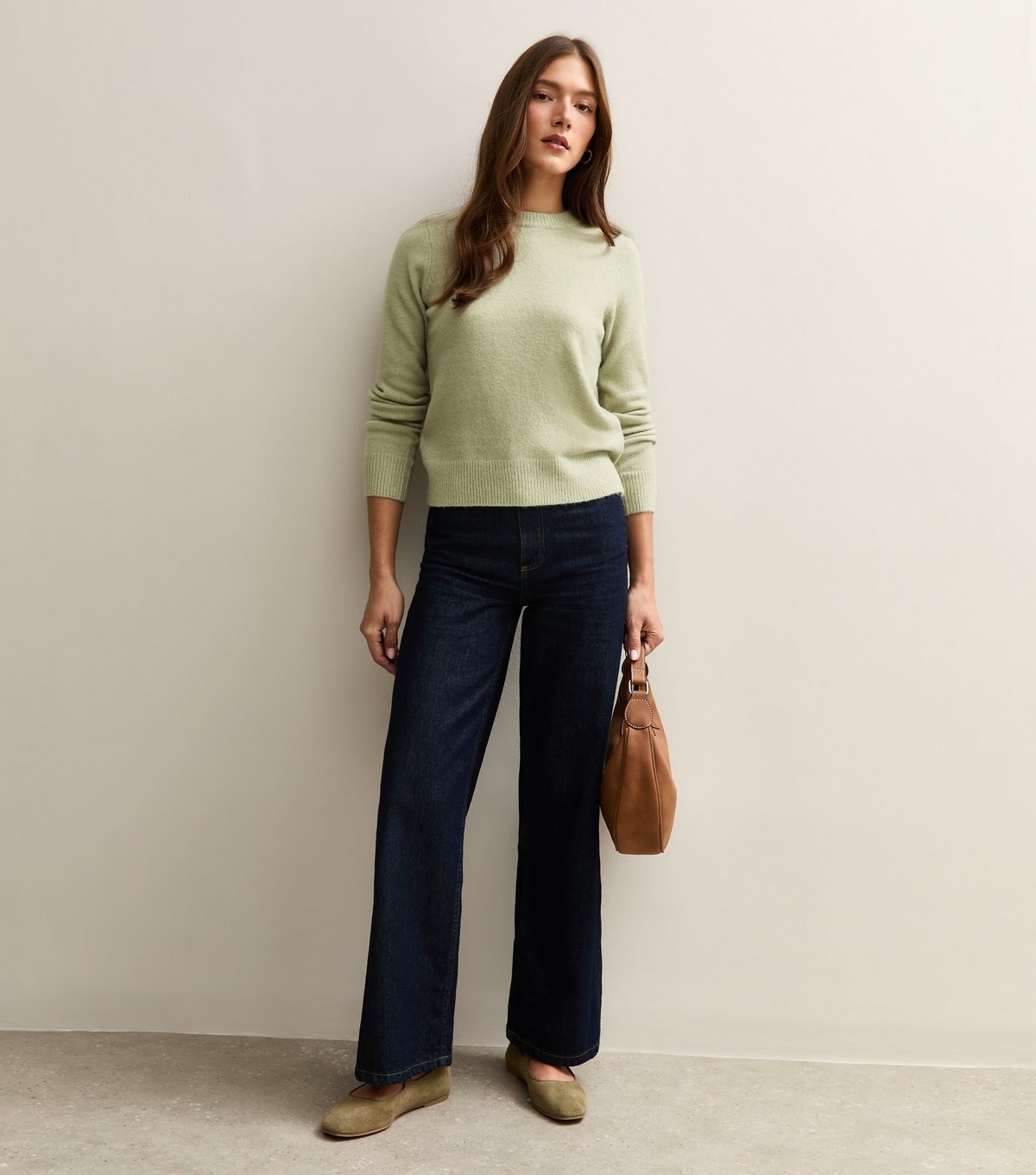 New Look Women's Light Green Crew Neck Jumper New Look - 3