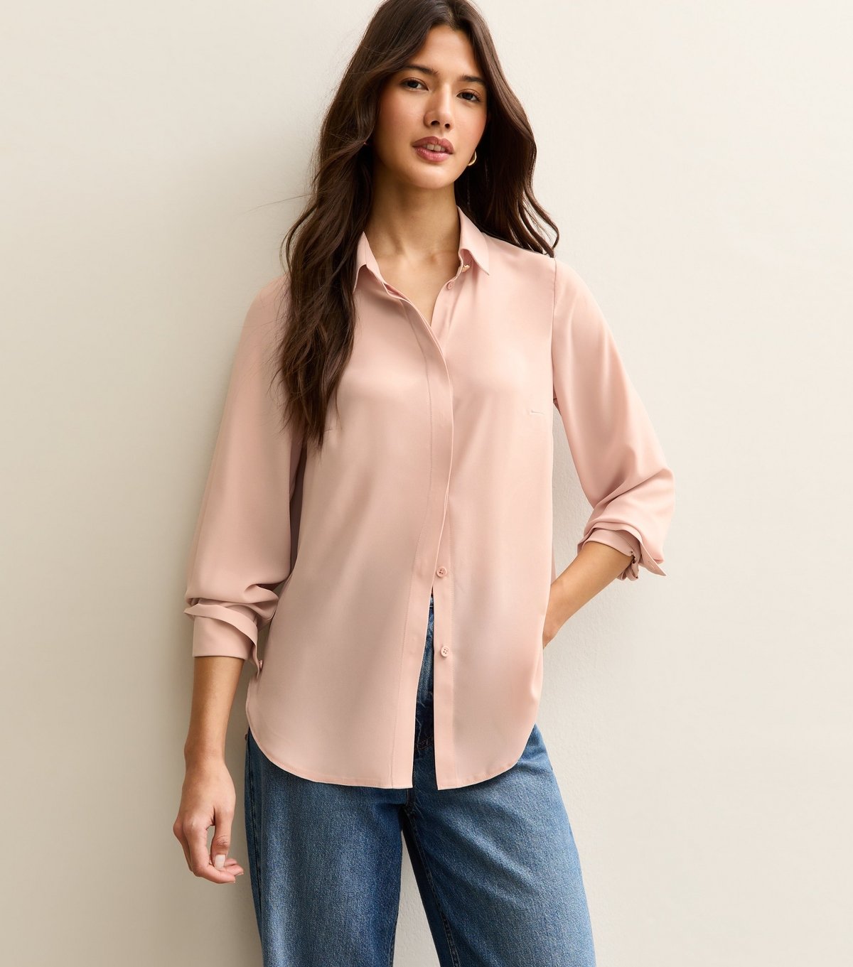 New Look Women's Pink Concealed Button Shirt New Look - 2