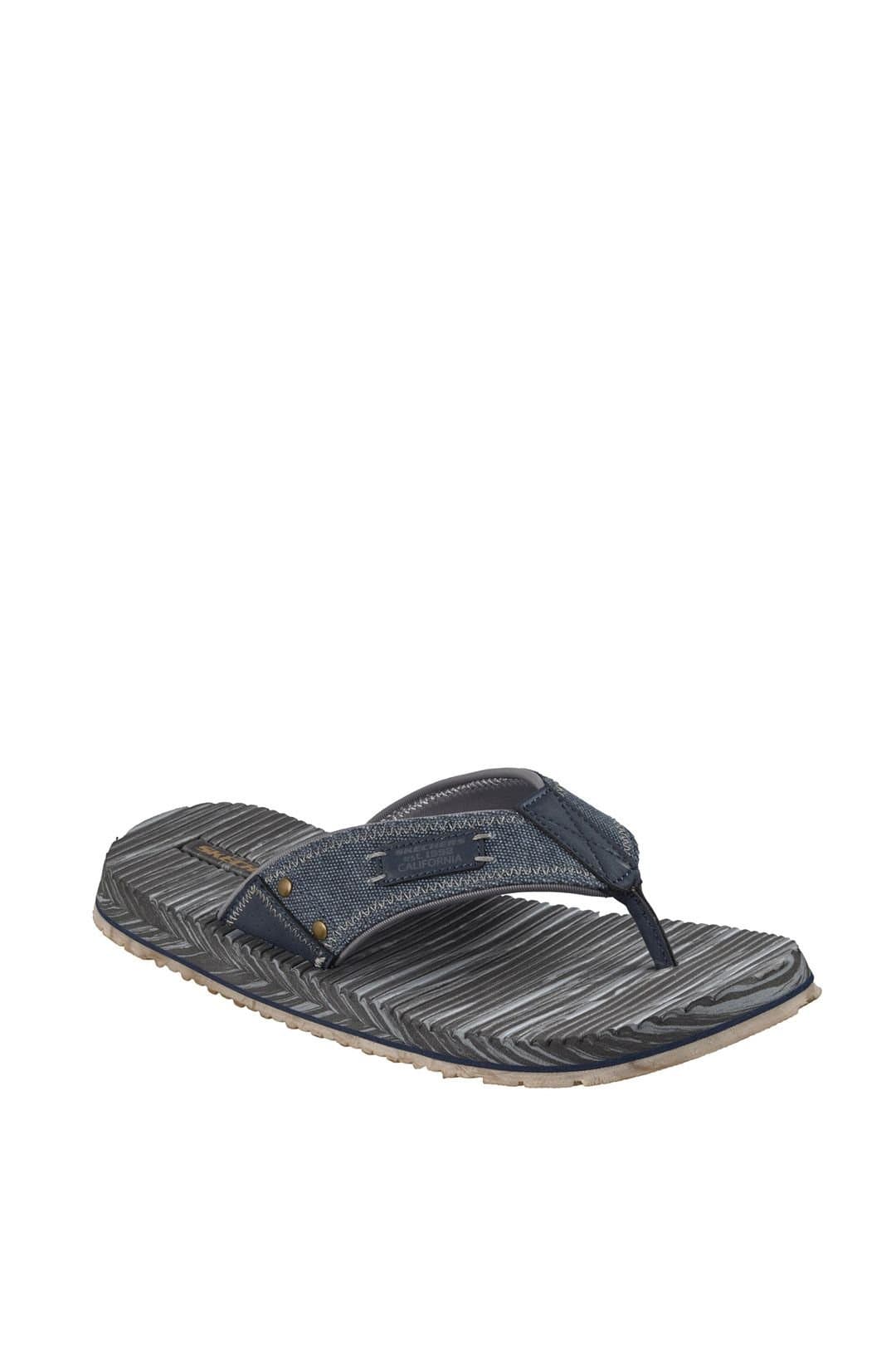 Skechers Skechers Men's QUILLCanvas Thong Sanda INavy Canvas / synthetic in Navy