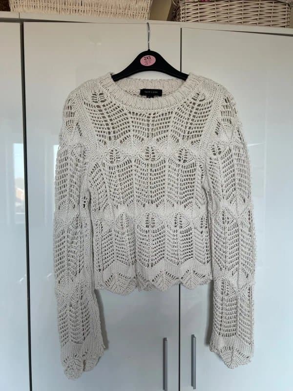 New Look New Look Cream Open Stitch Knit Jumper
