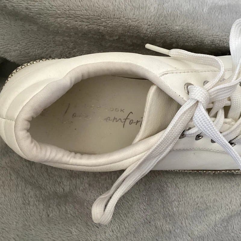 New Look Size 6 Summer Lace Up Trainers with Beaded embellishment