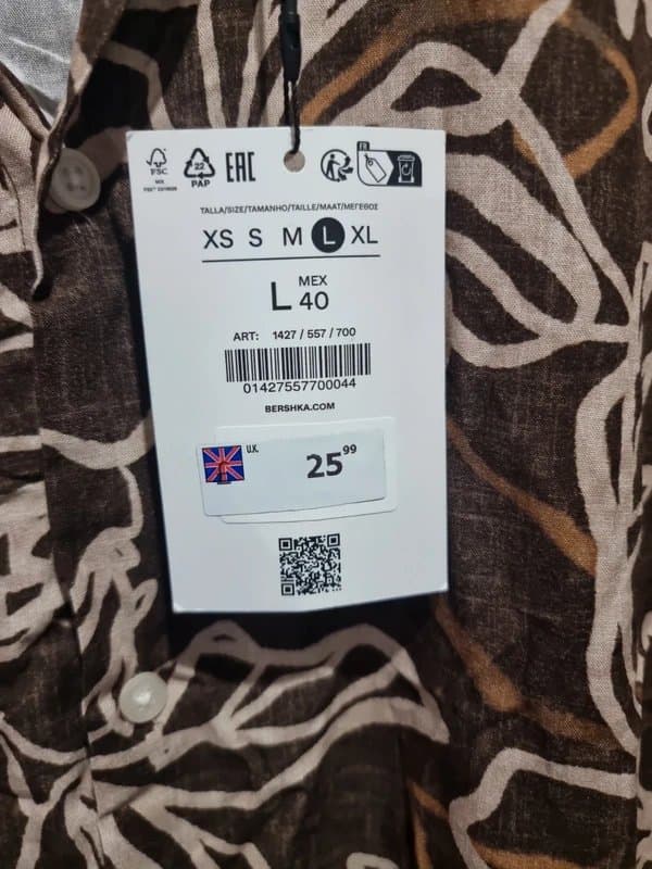 Bershka Brown pattern Bershka shirt large