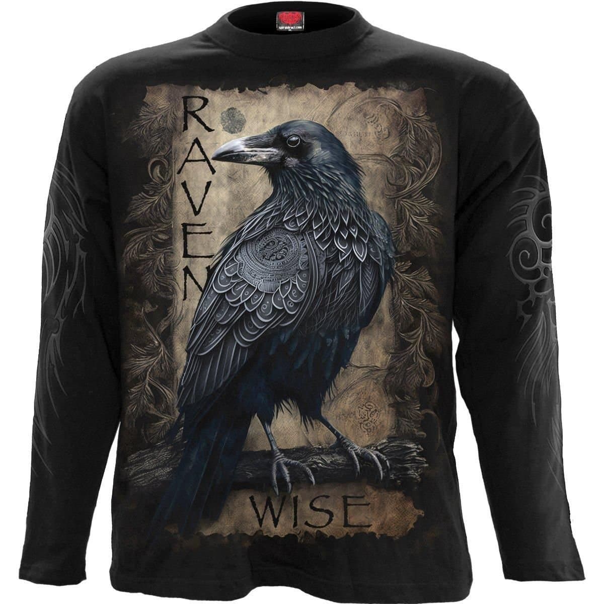 Spiral Spiral Men's RAVEN WISE - Longsleeve T-Shirt Black