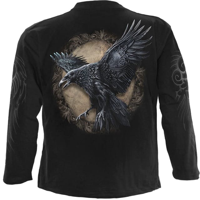 Spiral Spiral Men's RAVEN WISE - Longsleeve T-Shirt Black - 2