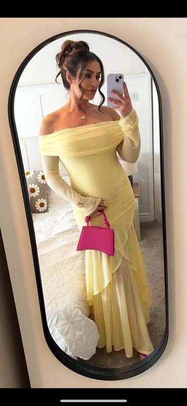ASOS Yellow maxi chiffon dress - wedding asos