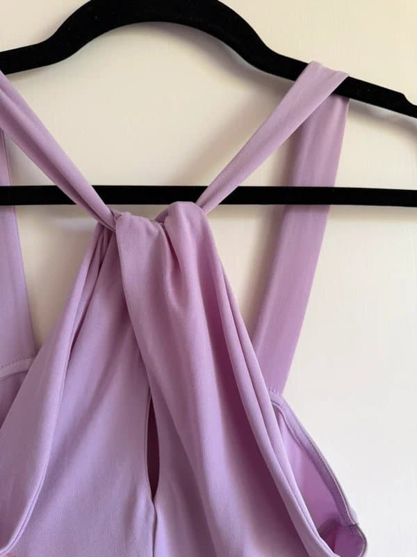 Stradivarius Stradivarius Lilac Knot Front Halterneck Bodysuit – Size M