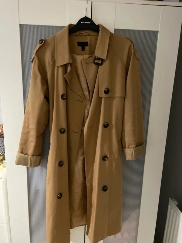 Topshop Beige Trench Coat Size 10